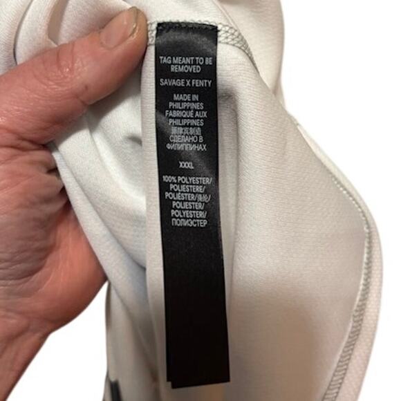 Savage X Fenty League Short-Sleeved Jersey in Angel White and Silver size XXXL - Picture 5 of 7